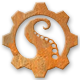 orange rusted tentacle gear logo